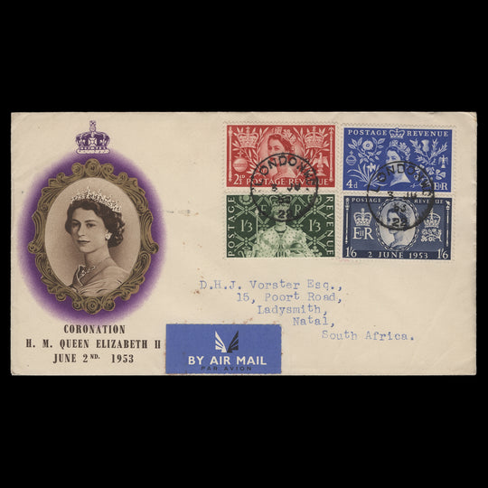 Great Britain 1953 Coronation first day cover, LONDON WC