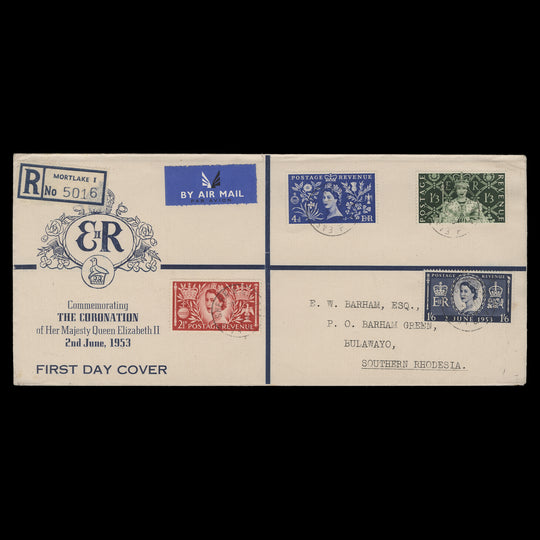 Great Britain 1953 Coronation first day cover, EAST SHEEN