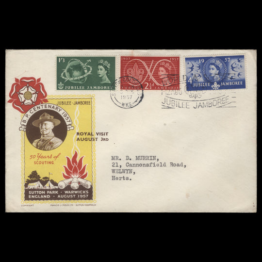 Great Britain 1957 Scout Jamboree Royal Visit commemorative cover
