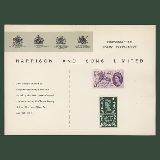 Great Britain 1960 General Letter Office presentation card