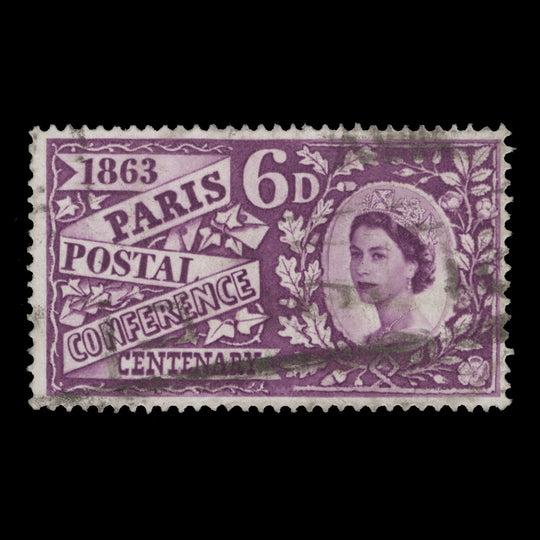 Great Britain 1963 (Variety) 6d Paris Postal Conference missing green