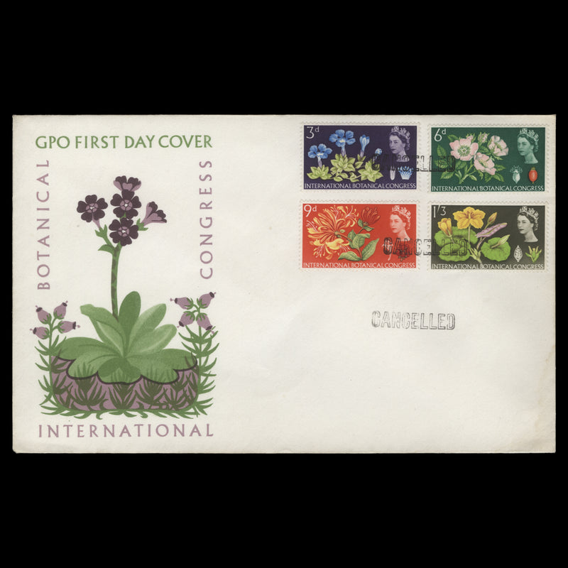Great Britain 1964 Botanical Congress ordinary 'CANCELLED' cover