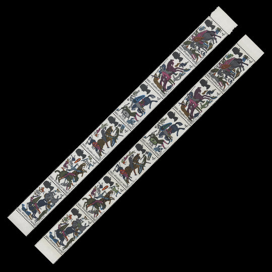 Great Britain 1966 (Variety) 4d Hastings ordinary strip missing green