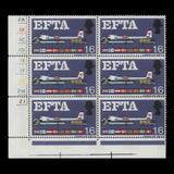 Great Britain 1967 (MNH) EFTA phosphor cylinder blocks