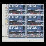 Great Britain 1967 (MNH) EFTA phosphor cylinder blocks