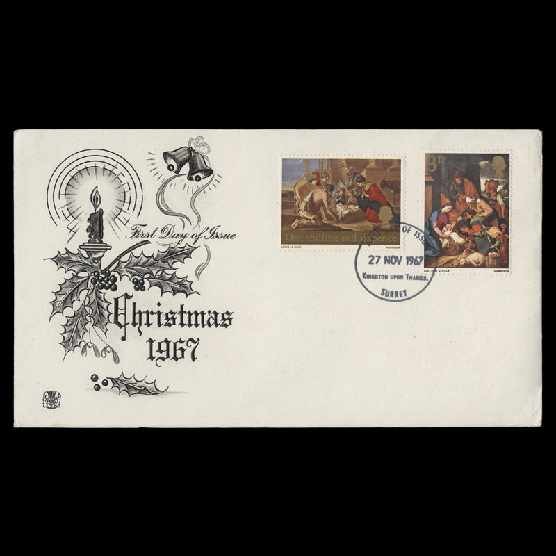 Great Britain 1967 (FDC) Christmas, KINGSTON UPON THAMES