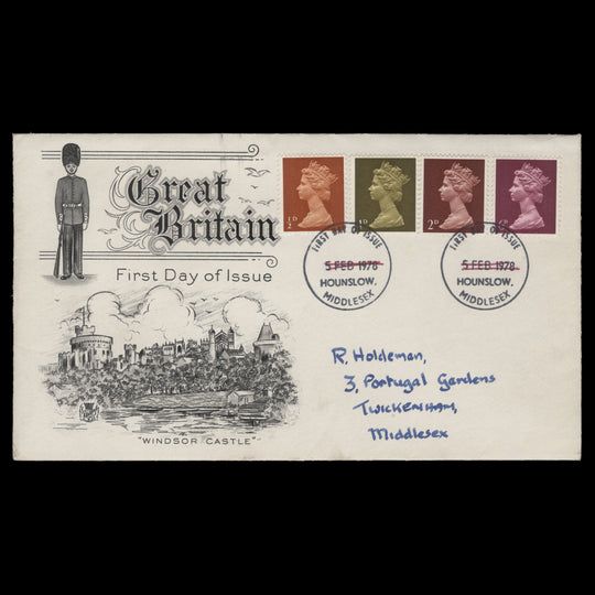 Great Britain 1968 Definitives cover with year slug error