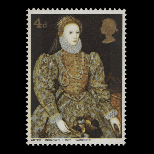 Great Britain 1968 (Variety) 4d British Paintings missing vermilion