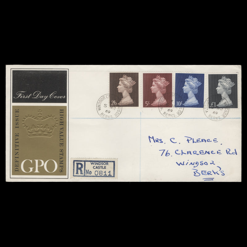 Great Britain 1969 Large-Format Definitives first day cover, WINDSOR CASTLE