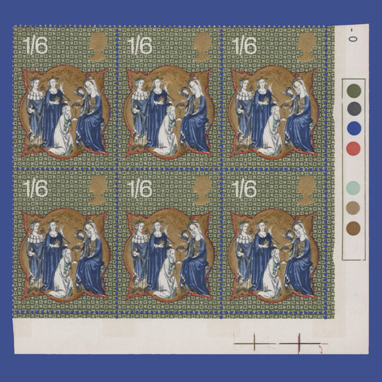 Great Britain 1970 (Variety) 1s6d Christmas traffic light block missing salmon