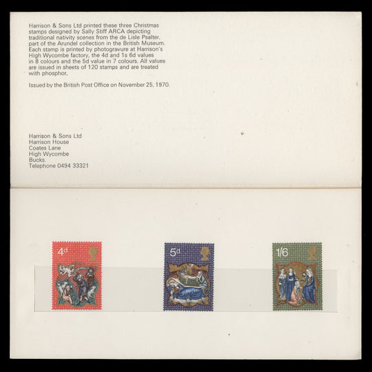 Great Britain 1970 Christmas presentation folder
