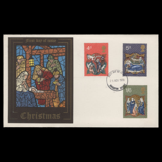 Great Britain 1970 Christmas first day cover, BRIGHTON