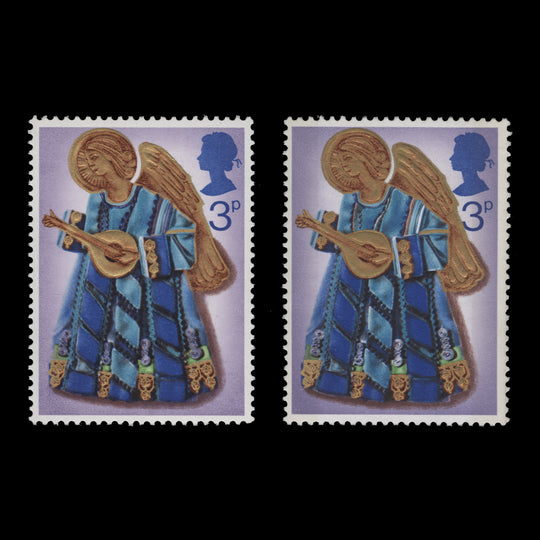 Great Britain 1972 (Variety) 3p Christmas missing bluish violet