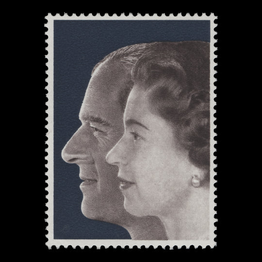 Great Britain 1972 (Variety) 3p Royal Silver Wedding missing silver