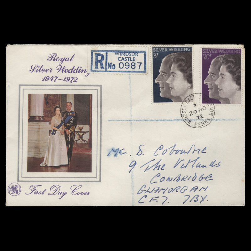 Great Britain 1972 Royal Silver Wedding first day cover, WINDSOR CASTLE