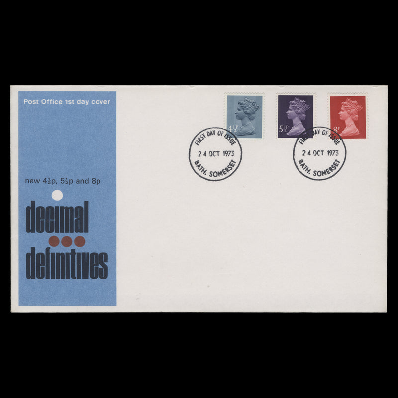 Great Britain 1973 Definitives first day cover, BATH