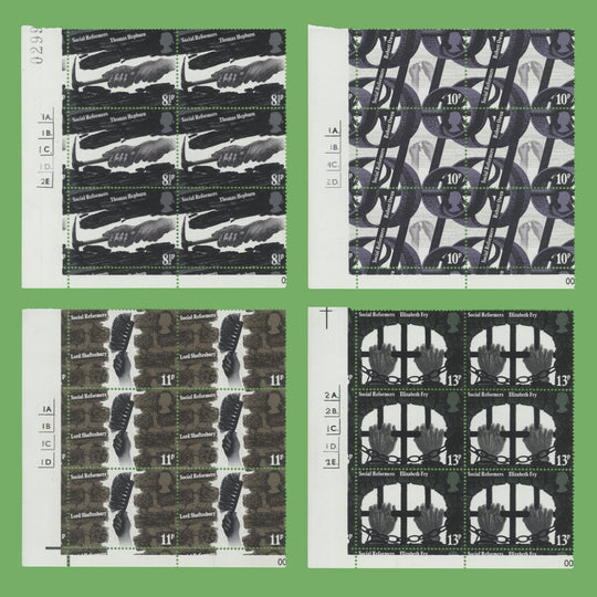 Great Britain 1976 (MNH) Social Reformers cylinder blocks
