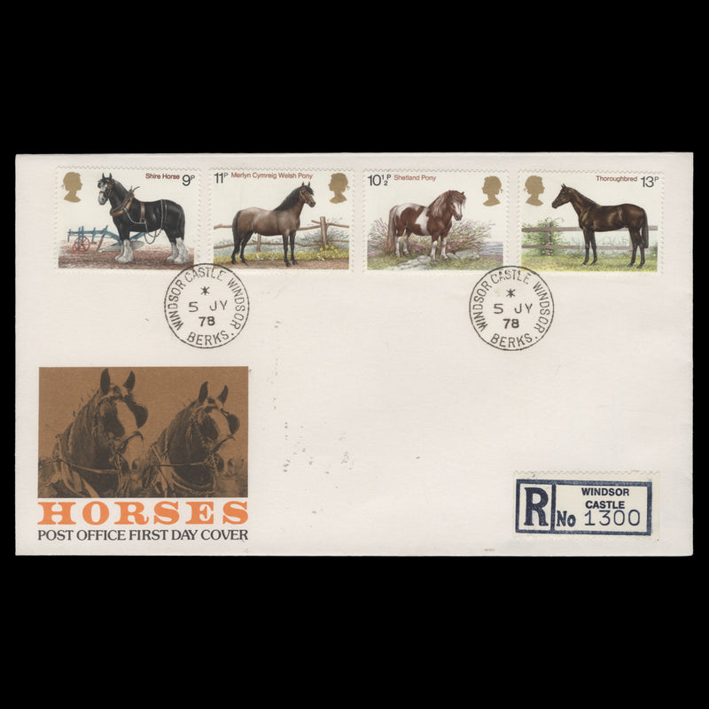 Great Britain 1978 Horses first day cover, WINDSOR CASTLE