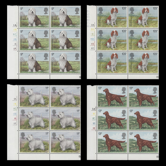 Great Britain 1979 (MNH) British Dogs cylinder blocks