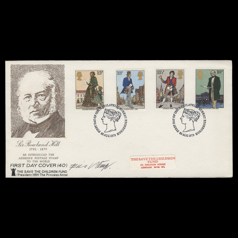 Great Britain 1979 Rowland Hill Death Centenary first day cover signed by designer