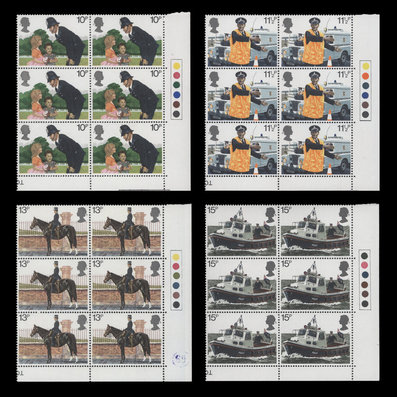 Great Britain 1979 (MNH) Metropolitan Police Anniversary traffic light blocks