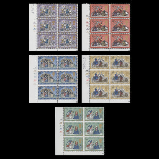 Great Britain 1979 (MNH) Christmas cylinder blocks