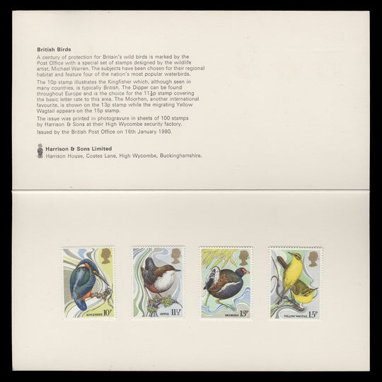 Great Britain 1980 Wild Bird Protection Act presentation folder