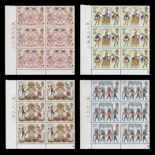 Great Britain 1981 (MNH) Folklore cylinder blocks