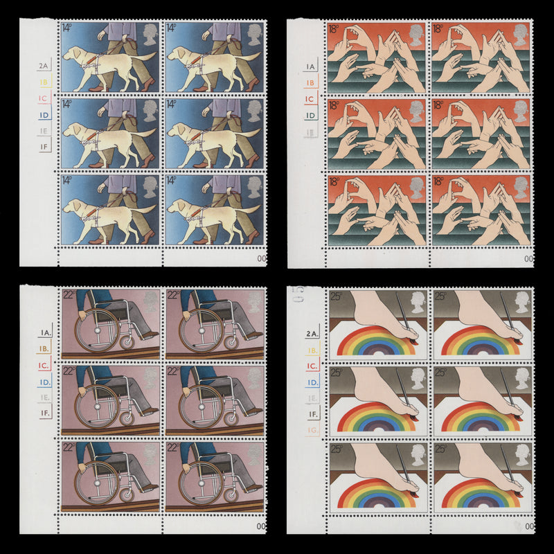 Great Britain 1981 (MNH) Year of the Disabled cylinder blocks