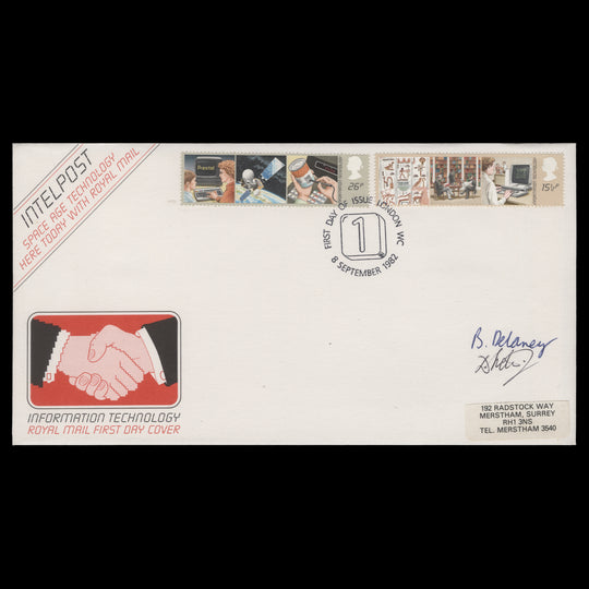 Great Britain 1982 Information Technology first day cover signed by designers