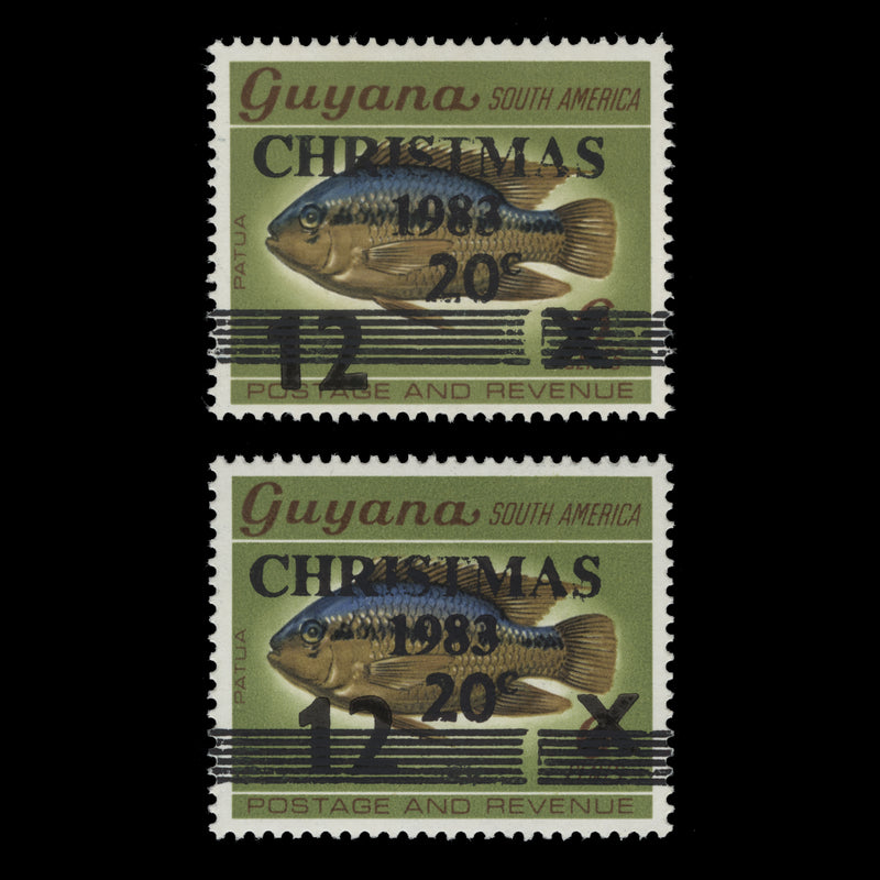 Guyana 1983 (MNH) Christmas provisionals