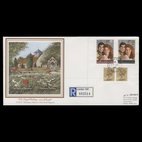 Great Britain 1986 Royal Wedding first day cover, BUCKINGHAM PALACE