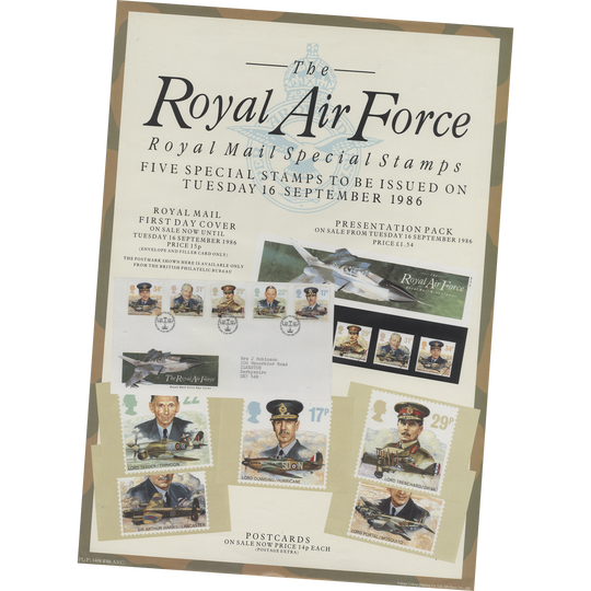 Great Britain 1986 Royal Air Force History A3 publicity poster