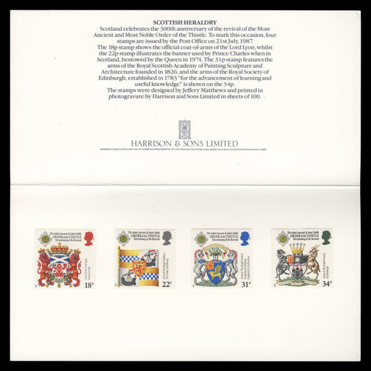 Great Britain 1987 Order of the Thistle presentation folder