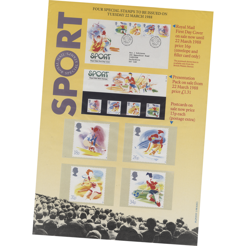 Great Britain 1988 Sports Organisations A3 publicity poster