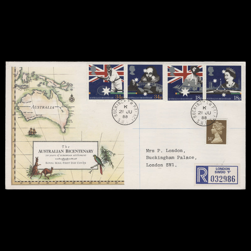 Great Britain 1988 Australian Settlement Bicentenary first day cover