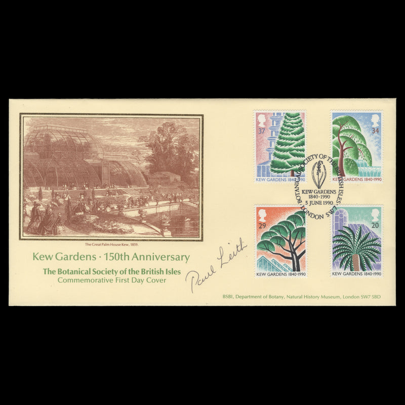 Great Britain 1990 Kew Gardens Anniversary first day cover signed by designer