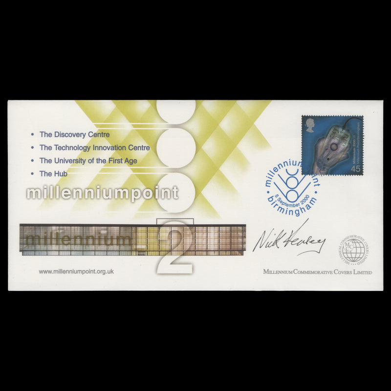 Great Britain 2000 Millenium Point first day cover signed by designer