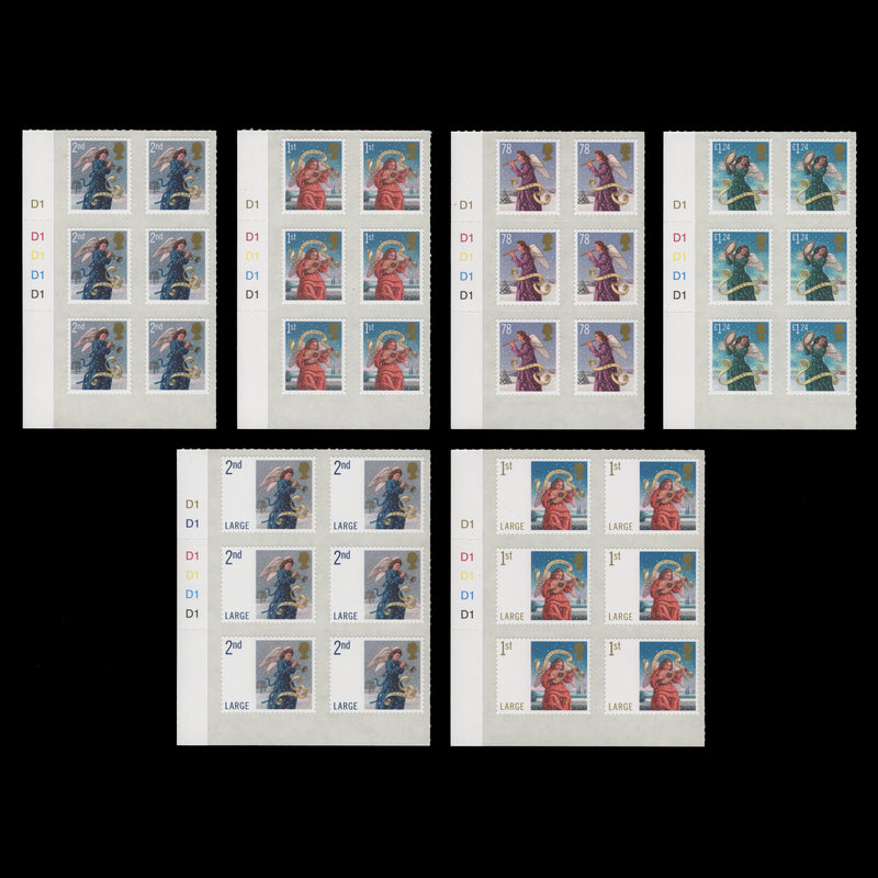 Great Britain 2007 (MNH) Christmas cylinder blocks