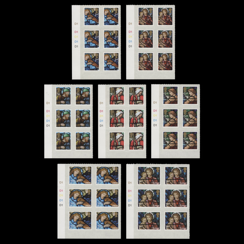 Great Britain 2009 (MNH) Christmas cylinder blocks