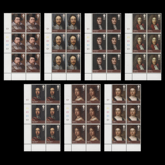 Great Britain 2010 (MNH) British Monarchs cylinder blocks