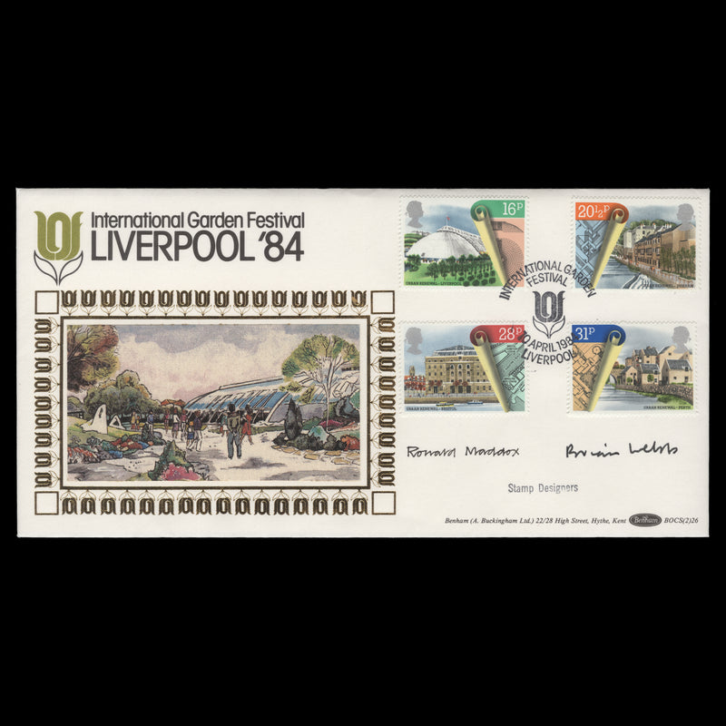 Great Britain 1984 Urban Renewal first day cover signed by designers