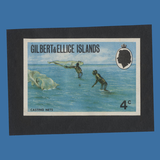 Gilbert & Ellice Islands 1971 Casting Nets imperf proof