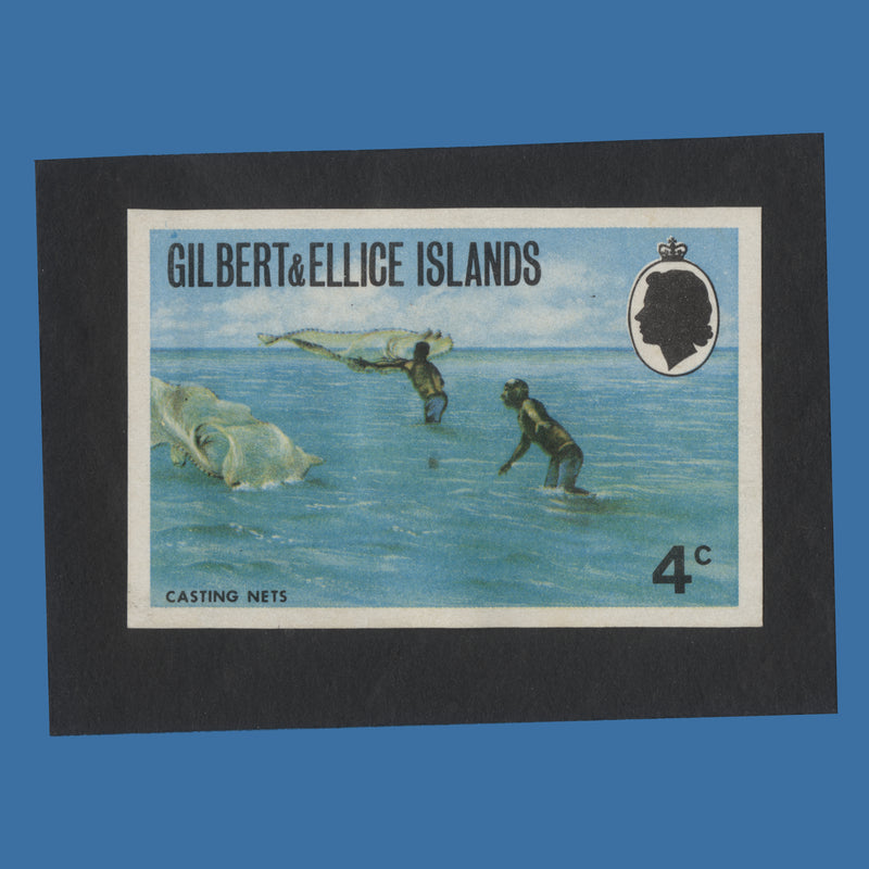 Gilbert & Ellice Islands 1971 Casting Nets imperf proof