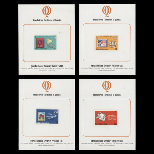 Gilbert & Ellice Islands 1974 UPU Centenary imperf proofs