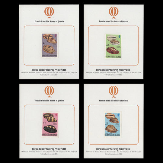Gilbert & Ellice Islands 1975 Cowrie Shells imperf proofs