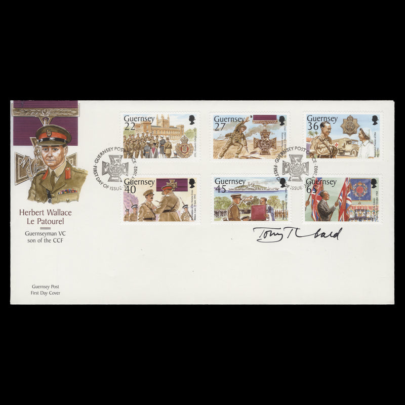 Guernsey 2002 Herbert Le Patourel's Victoria Cross signed first day cover