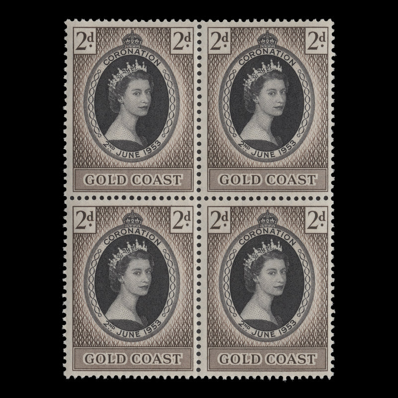 Gold Coast 1953 (MNH) 2d Coronation block