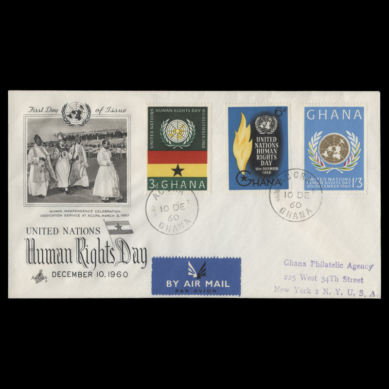 Ghana 1960 Human Rights Day first day cover, ACCRA