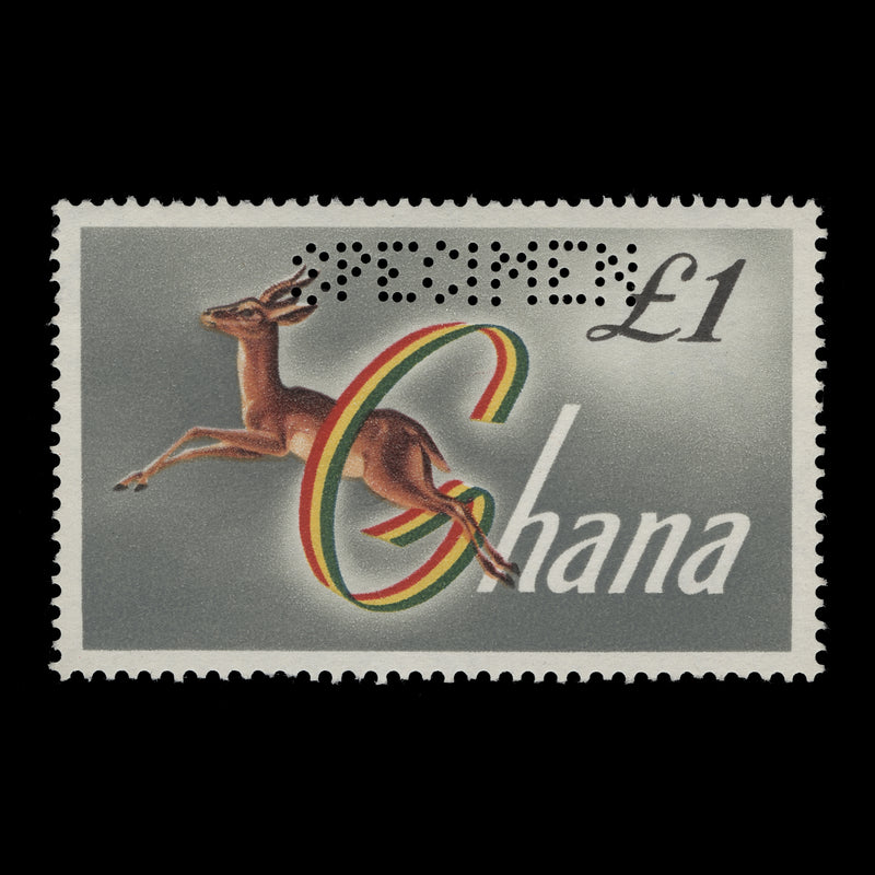 Ghana 1961 (MNH) £1 Red-Fronted Gazelle SPECIMEN single